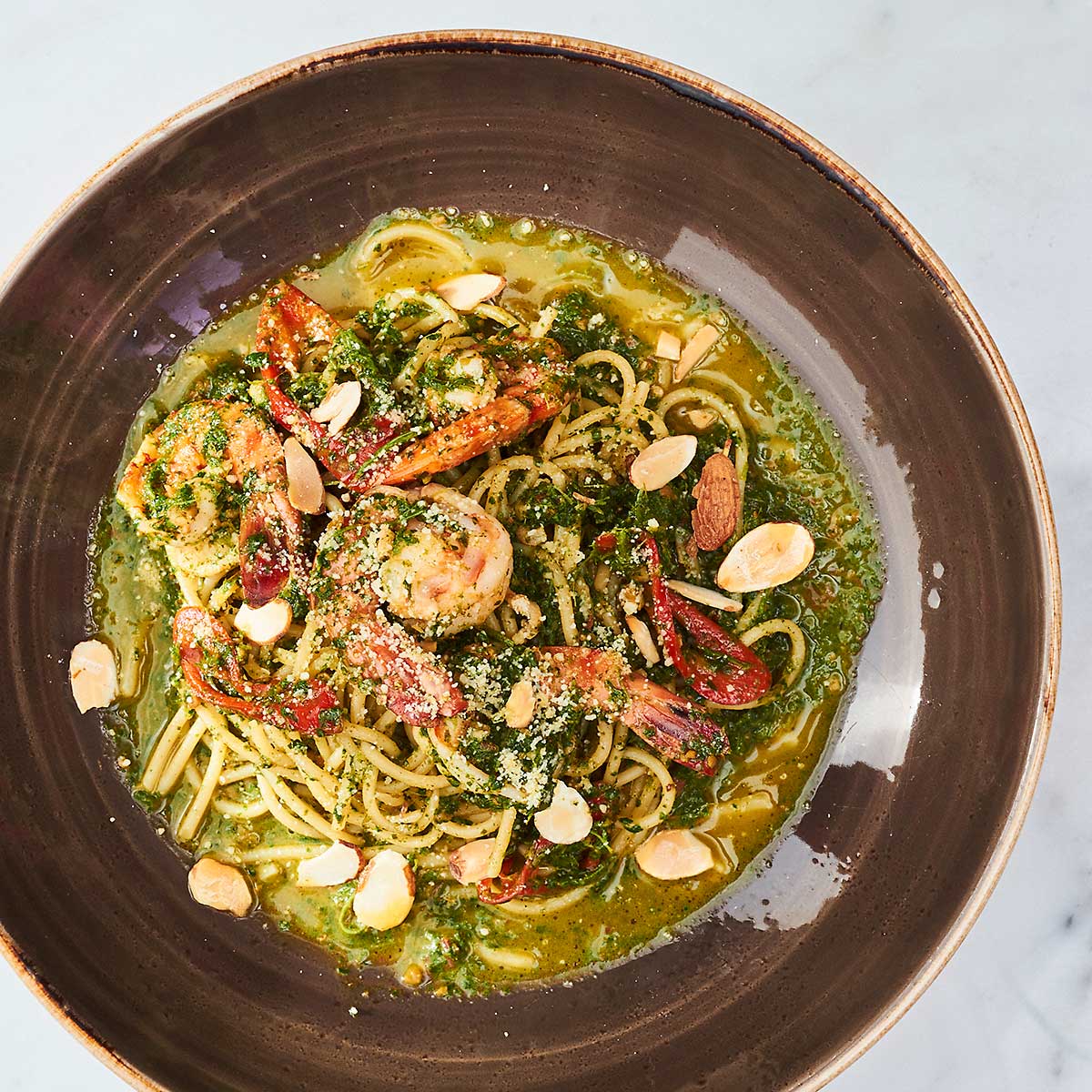 Coriander Pesto Seafood with Caramelised Chillis Pasta Tray - Image 5